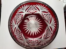 Coupe Cristal Taillé Rouge Rubis Cristal St Louis 