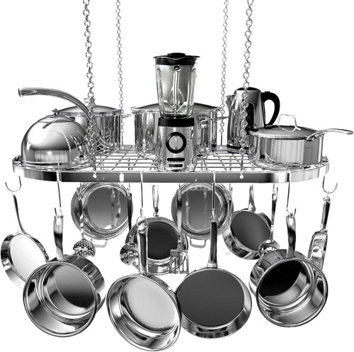Hanging pot rack ceiling - rack,