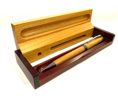 Luxury wooden chrome trim pen