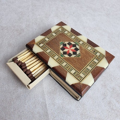 Boîte allumette marqueterie - boîte,