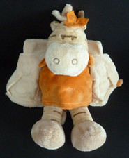 i6.DOUDOU PELUCHE NOUKIE'S ZEBRE ZAMBA orange beige robe manteau 26c ETAT NEUF*