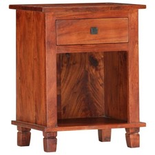 Bois d'Acacia Massif Table de Chevet Table de Nuit Armoire Chambre vidaXL