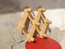 porte manteaux accordéon bois clair vintage des années 70