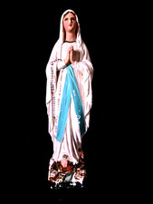 ancien SANTON d'EGLISE Statuette Catholique Figurine SAINTE VIERGE MARIE 22 cm