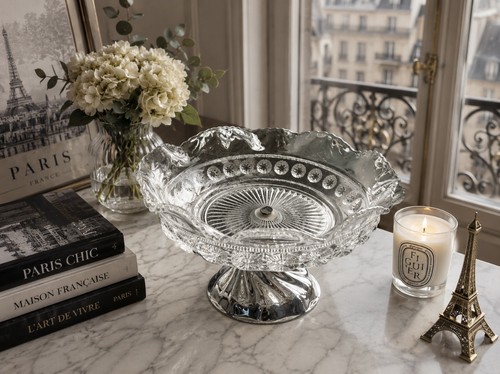 Coupe cristal vintage sur - coupe, pied