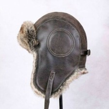 Hommes Faux Cuir Aviateur