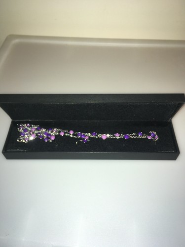 Purple pearl necklace and - purple,