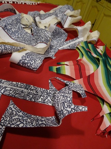 Grand lot chutes toile - de,