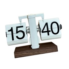 Auto flip horloge en bois Base