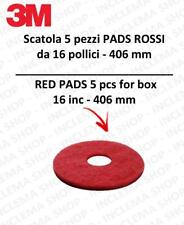 PAD 3M 5 piéces Rouge de 16 pouces 406 mm pour autolaveuses e monobrosse