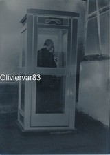 Vintage 7x5" artistic photo - man in a phone booth with effect