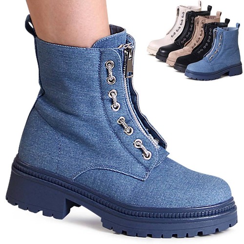 Bottes combat biker velours - combat,