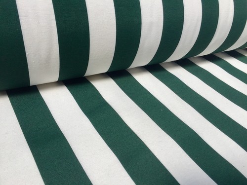 Tissu rayé vert foncé tissu