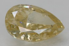 0.42 Carat Déguisement Jaune SI2 Poire Forme Naturel Diamant Seul 5.80X3.90mm W