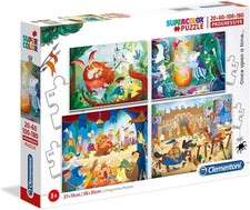 CLEMENTONI, 4 Puzzles 20-60-100-180 Pièces – Au temps Médiéval, CLE21406