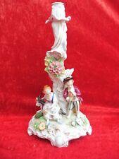 Belle Grande Figurine En Porcelaine, Bougeoir, Sitzendorf, Thuringe, 37,5cm