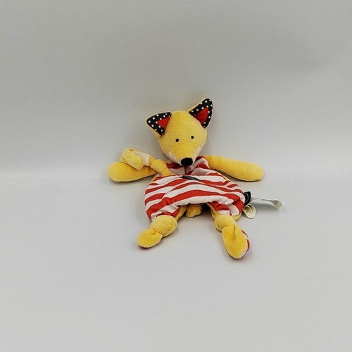 Doudou plat renard orange