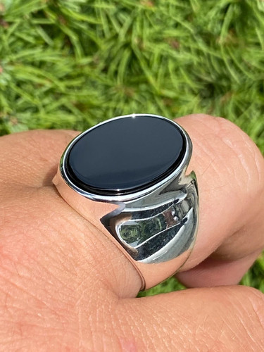Bague chevalière homme - , en