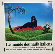 Finwald Le monde des naïfs italiens 1977 Affiche Originale Exposition
