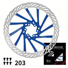 Disque de frein Vélo Avant / Arrière Bleu 203mm Bucklos