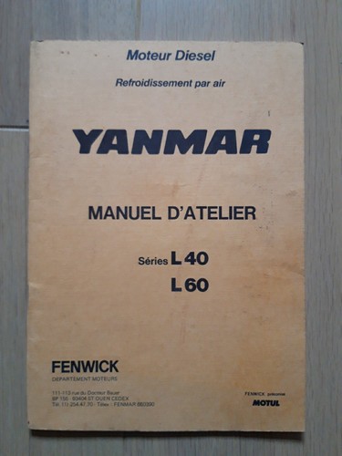 Manuel atelier yanmar - (338b), d'atelier