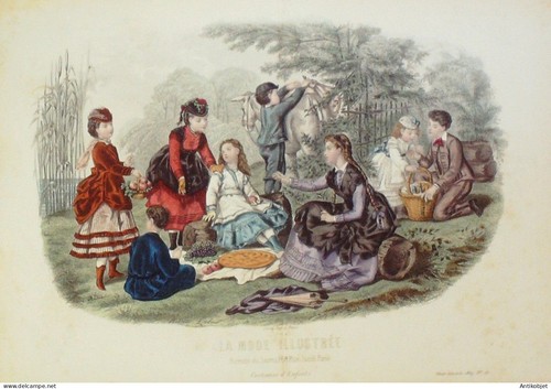 Gravure mode illustree 1869 - 1869, #