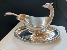 Saucière CHRISTOFLE modèle MALMAISON cuillère tête de cygne Gallia