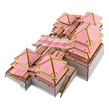Puzzle 3D Pour Enfant Modèle De Maison Chinoise Accessoire En Bois Jouet