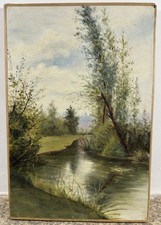 Ancienne huile sur toile Ecole