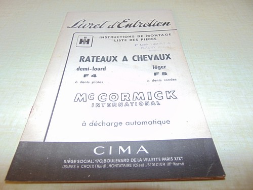 Ancien livret entretien - ancien,