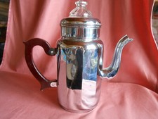 Cafetière en Cuivre Chromé MENESA couvercle bouchon en verre