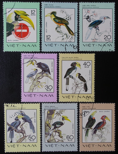 Timbres vietnam oiseaux - timbres, du