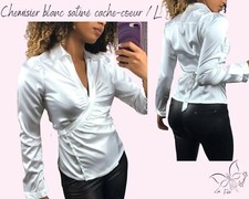Chemisier blanc satiné
