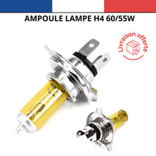 AMPOULE LAMPE H4 60/55W JAUNE YELLOW 3000K HALOGENE POUR FEU PHARE 12V P43t-38