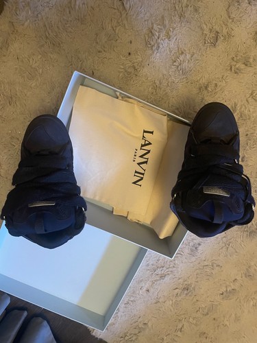 Lanvin curb sneakers blue navy - lanvin,