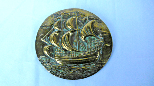 Cadre rond galion bronze - rond,