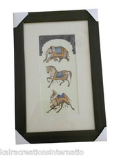 Peinture en bois animal traditionnel indien fait main colorée décor intérieur...