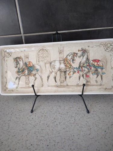 Gien faïence chevaux vent - ,