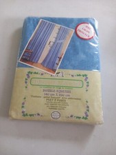 PAIRE de DOUBLE-RIDEAUX 🟦 BLEU 🟦 140 x 260 AVEC EMBRASSES 🟦 NEUF