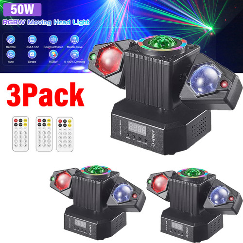 3pack 50w rgbw dmx512 laser - 50w,