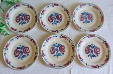 6 ASSIETTES DESSERT FAIENCE