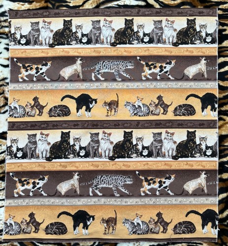 Coupon tissu chat - panneau,