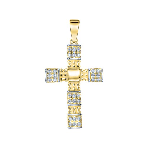 Pendentif croix 375 - or,