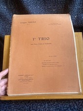 J. Turina 1er Trio piano violon violoncelle partition Rouart Lerolle ed. orig.