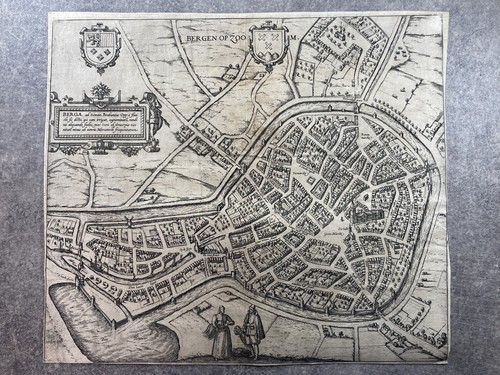 Gravure vue carte berg zoom - carte, berg-op-zoom
