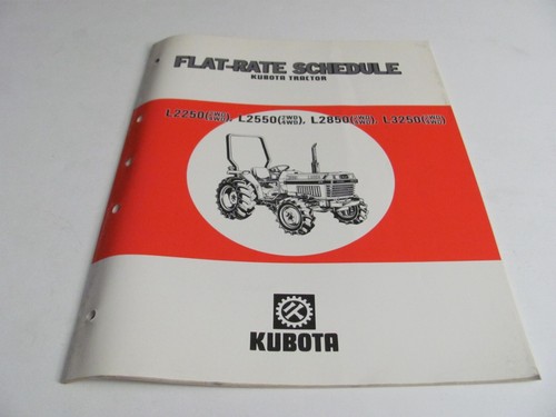 Kubota flat rate schedule - flat,