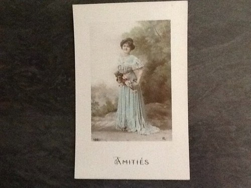 Amities femme elegante - cp,