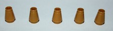 5 x Lego Pearl Gold Cone 1x1