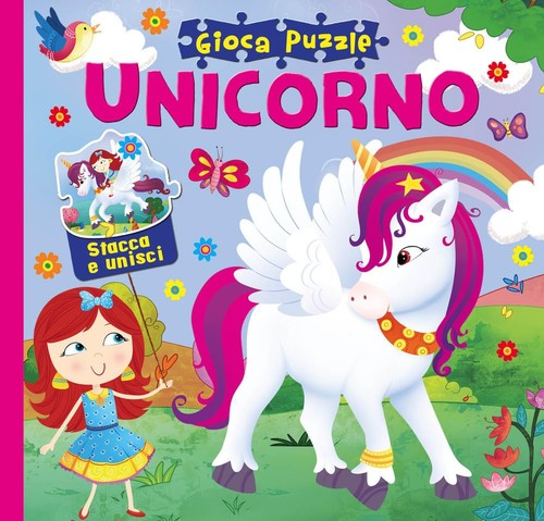 Unicorno gioca puzzle ediz - unicorno., puzzle.