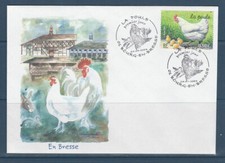 enveloppe  1er jour   la  poule  01000 Bourg en Bresse 2004